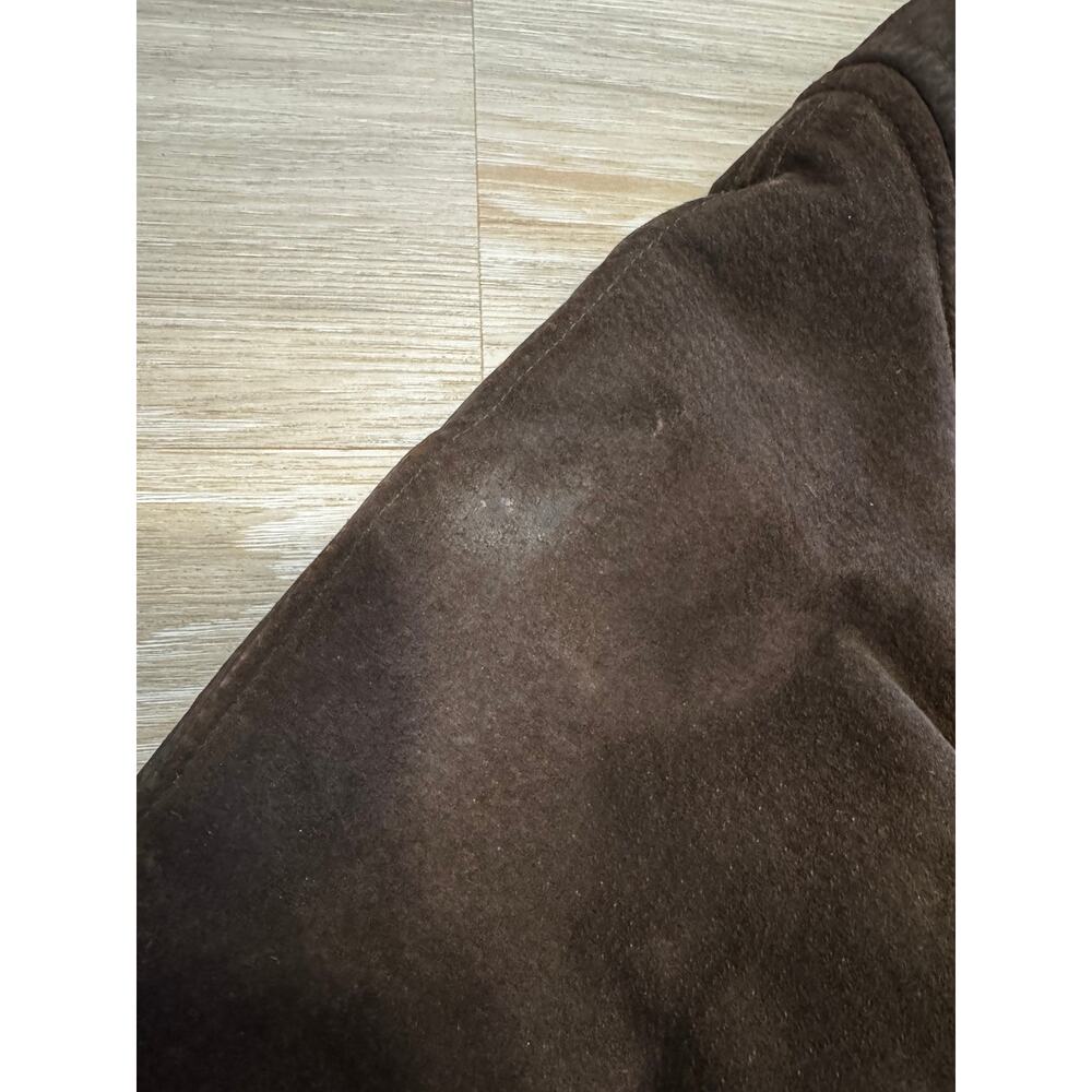 Jones New York | Leather and Faux Sherling Coat with Hood size L - Picture 6 of 16